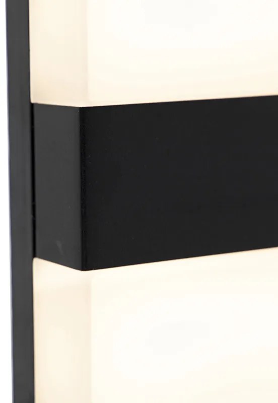 Lampada da parete esterna moderna nera IP44 incl. LED - Dualy