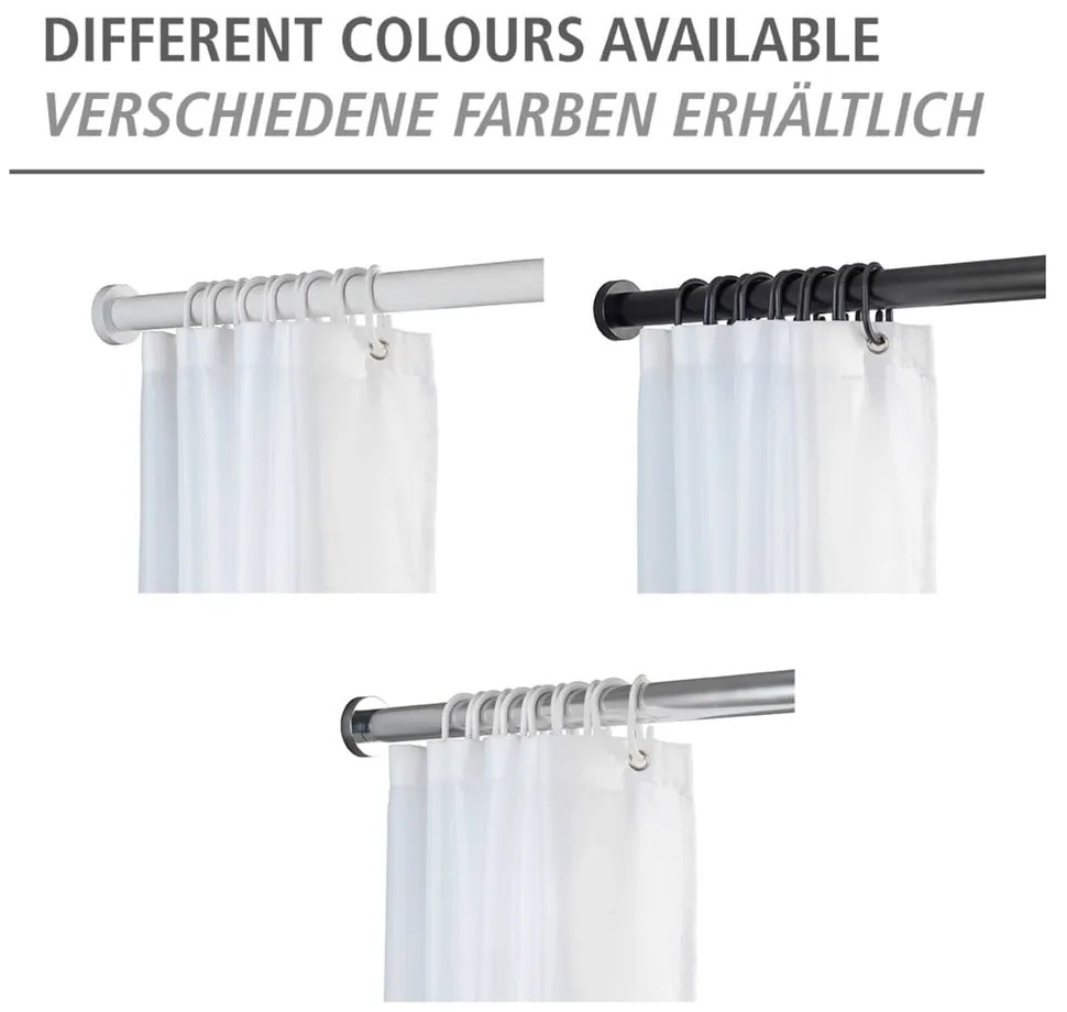 Asta da bagno telescopica nera, lunghezza 110-185 cm Luz - Wenko