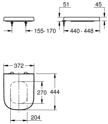 GROHE 39330002 - Sedile WC EURO CERAMIC, bianco Duro