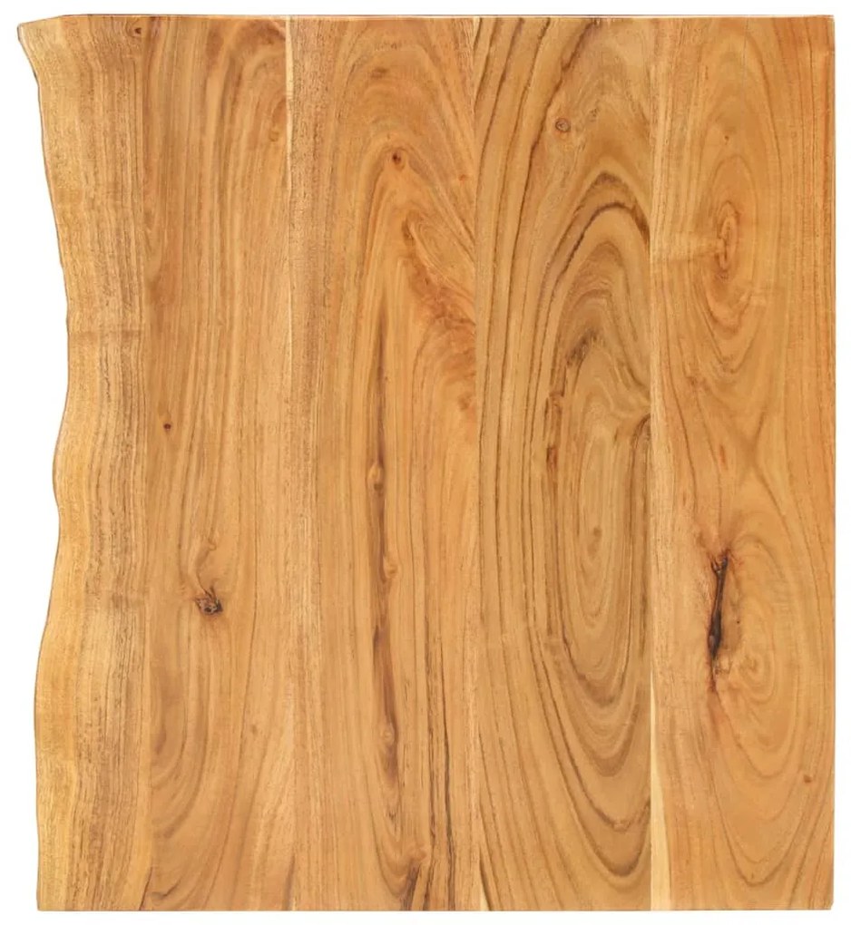 Piano Per Lavabo Bagno İn Massello Di Acacia 58x52x2,5 Cm /