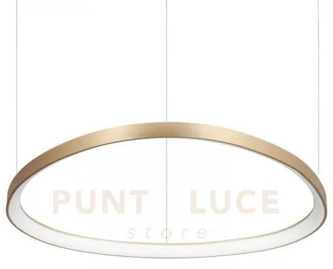 Gemini sospensione led 56 w on-off 6300 lm 3000 k ottone 81cm
