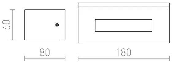 RED - Design Rendl-R10439 - Applique da esterno WOOP 1xR7s/48W/230V IP54