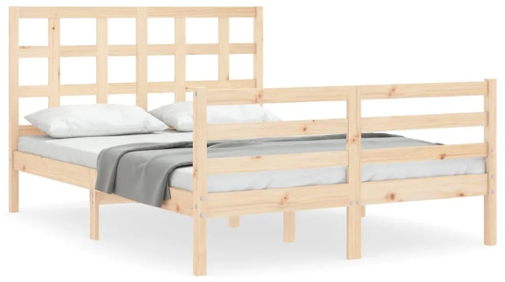 Giroletto con testiera 140x190 cm in legno massello