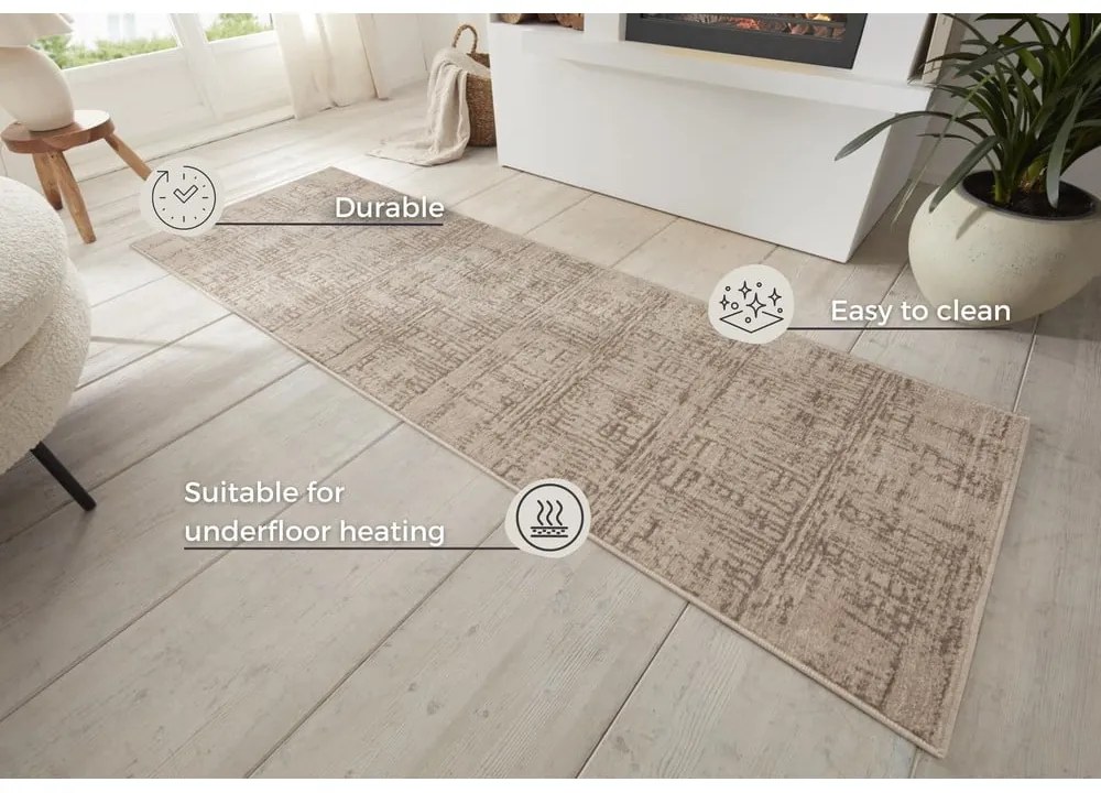 Passatoia marrone/beige 80x200 cm Terrain – Hanse Home
