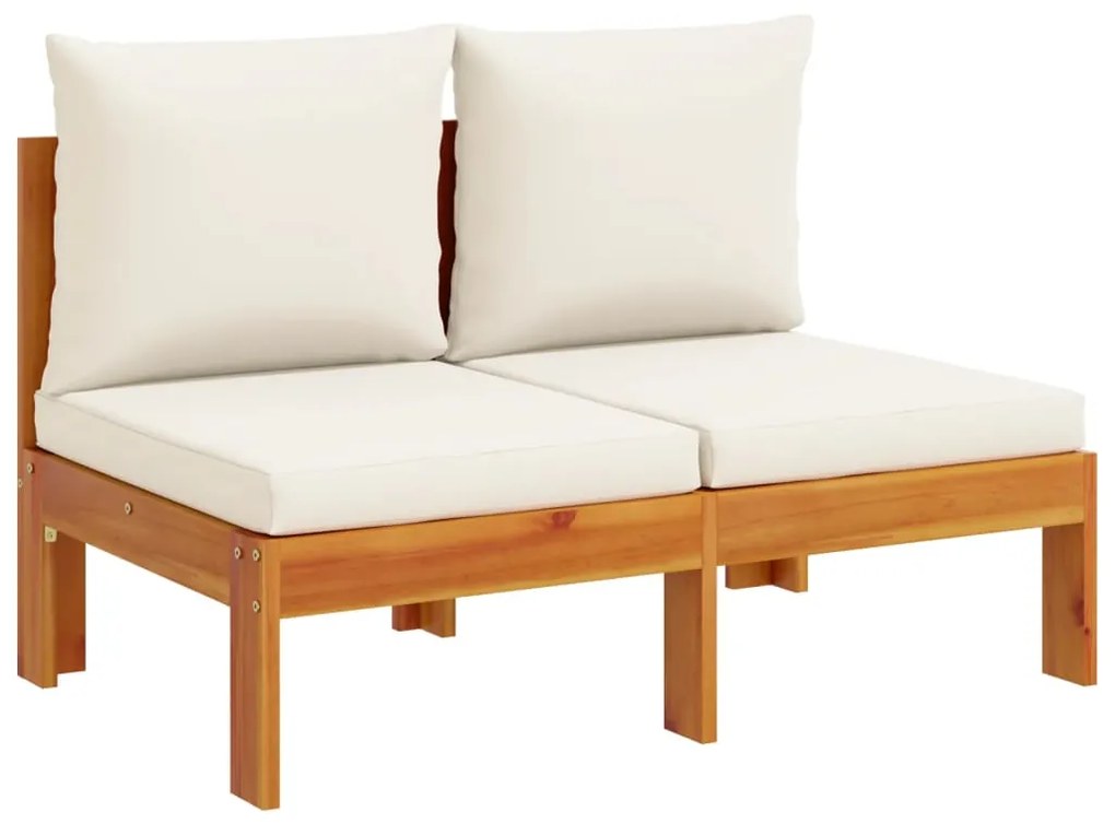 Set divano da giardino 6 pz con cuscini in massello di acacia