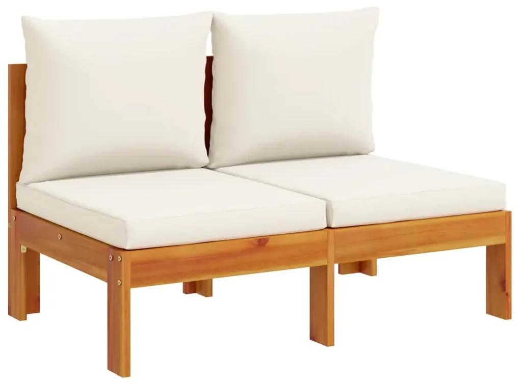 Set divano da giardino 6 pz con cuscini in massello di acacia