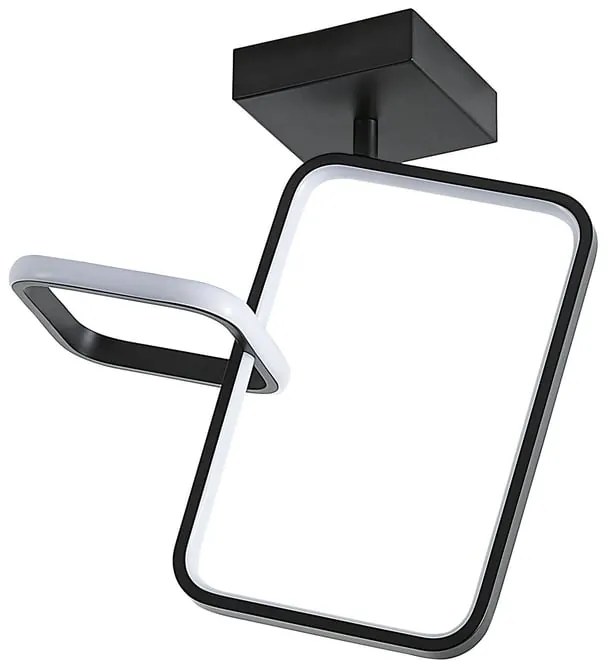 Plafoniera LED moderno Jody, nero 35x15 cm, luce con 3 temperature di colore dimmerabile NOVECENTO