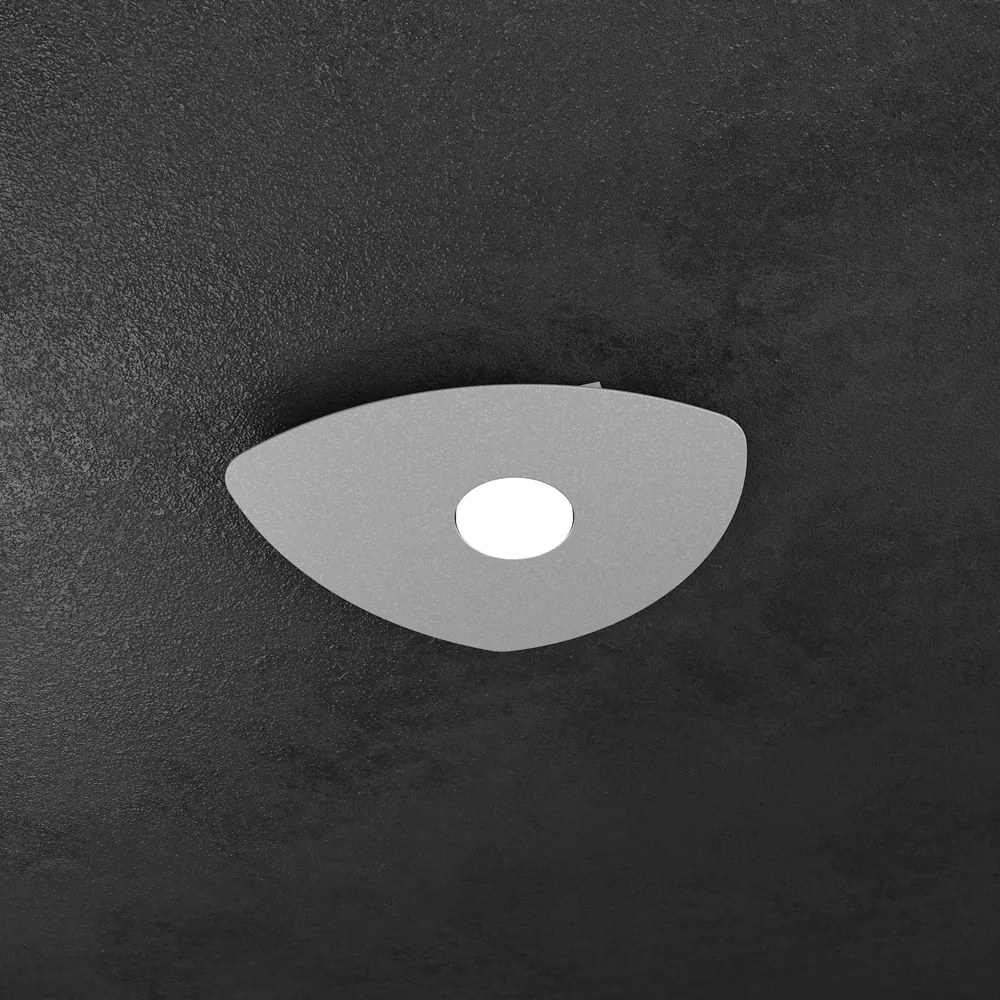 Plafoniera Moderna Shape Metallo Grigio 1 Luce Gx53