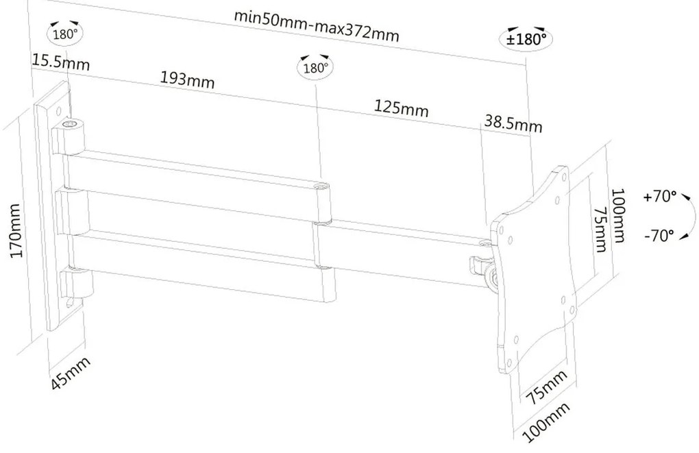 Supporto TV Neomounts FPMA-W830 10" 27" 12 kg