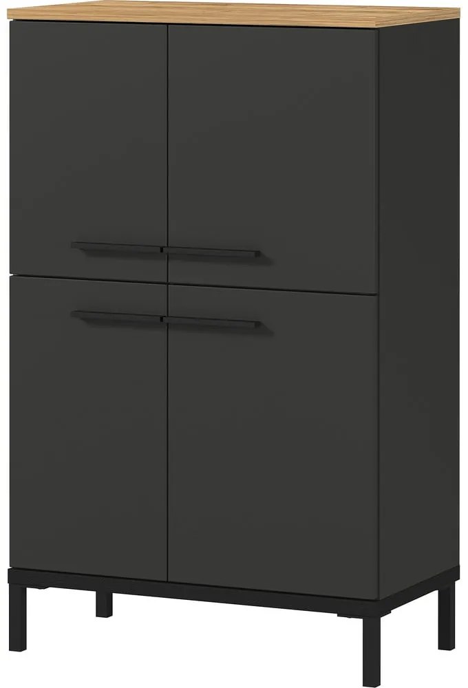 Mobile bagno alto grigio scuro in rovere 60x97 cm Yonkers - Germania