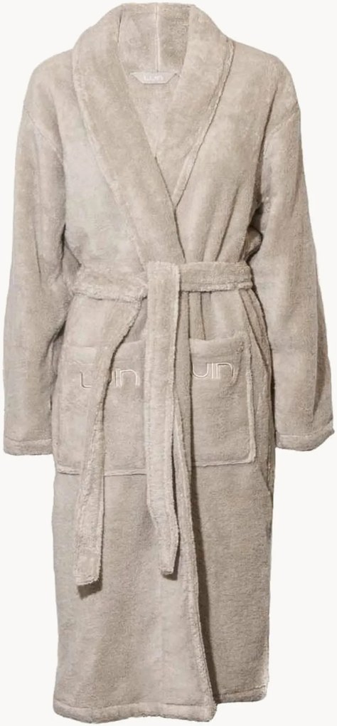 Accappatoio unisex in cotone con colletto a scialle Basic