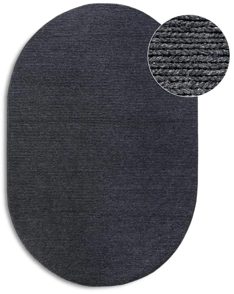 Tappeto grigio scuro in lana tessuto a mano 160x230 cm Francois - Villeroy&Boch