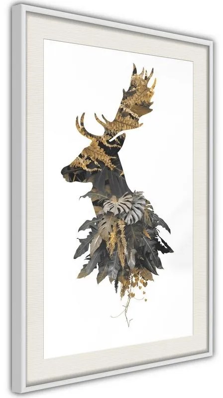 Poster  King of the Forest  Cornice Quadri Cornice d'oro con passe-partout, Larghezza x Altezza Home decor 20x30