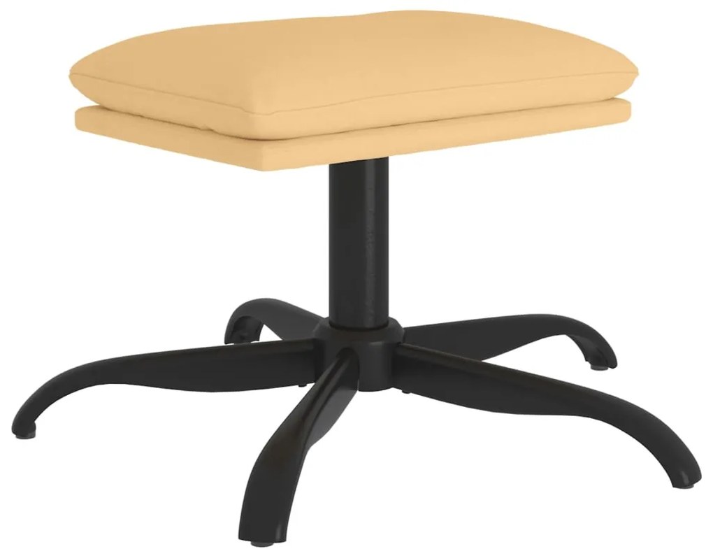 Sgabello crema 60x60x36 cm in microfibra