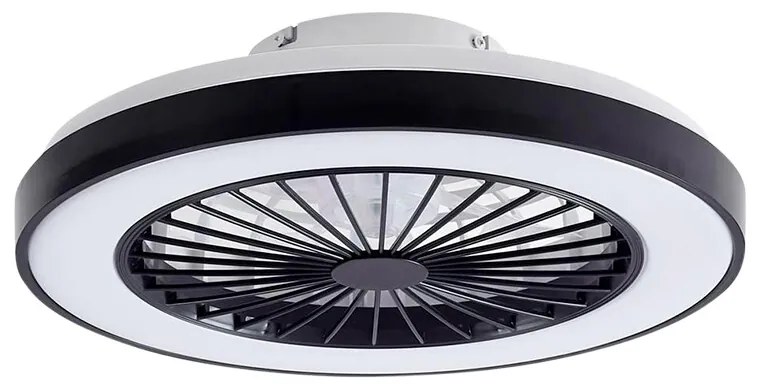 Lindby - Teleo LED Ventilatore a soffitto Nero