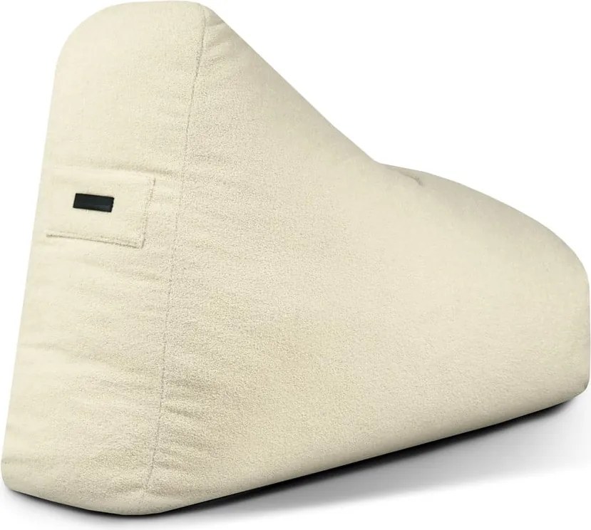 Puof a sacco grigio chiaro con rivestimento in bouclé Snug 100 – SLOWDOWN