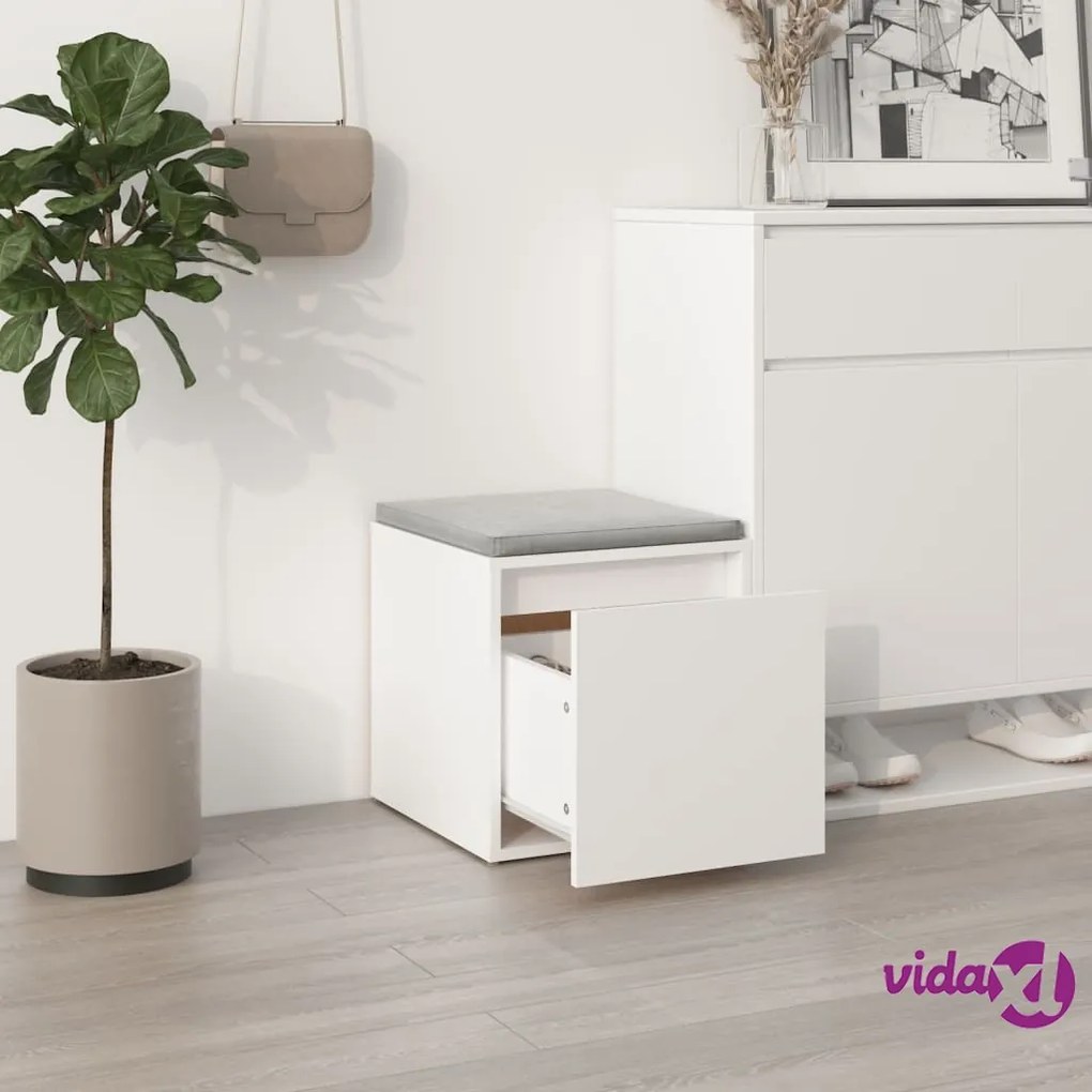 vidaXL Cassetto Contenitore Bianco 40,5x40x40 cm in Legno Multistrato
