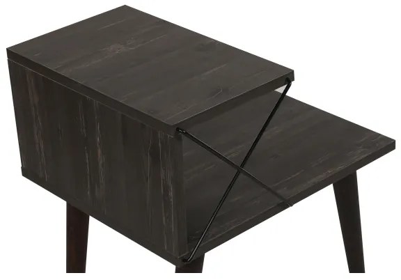 Comodino CROSS 55x50 cm marrone