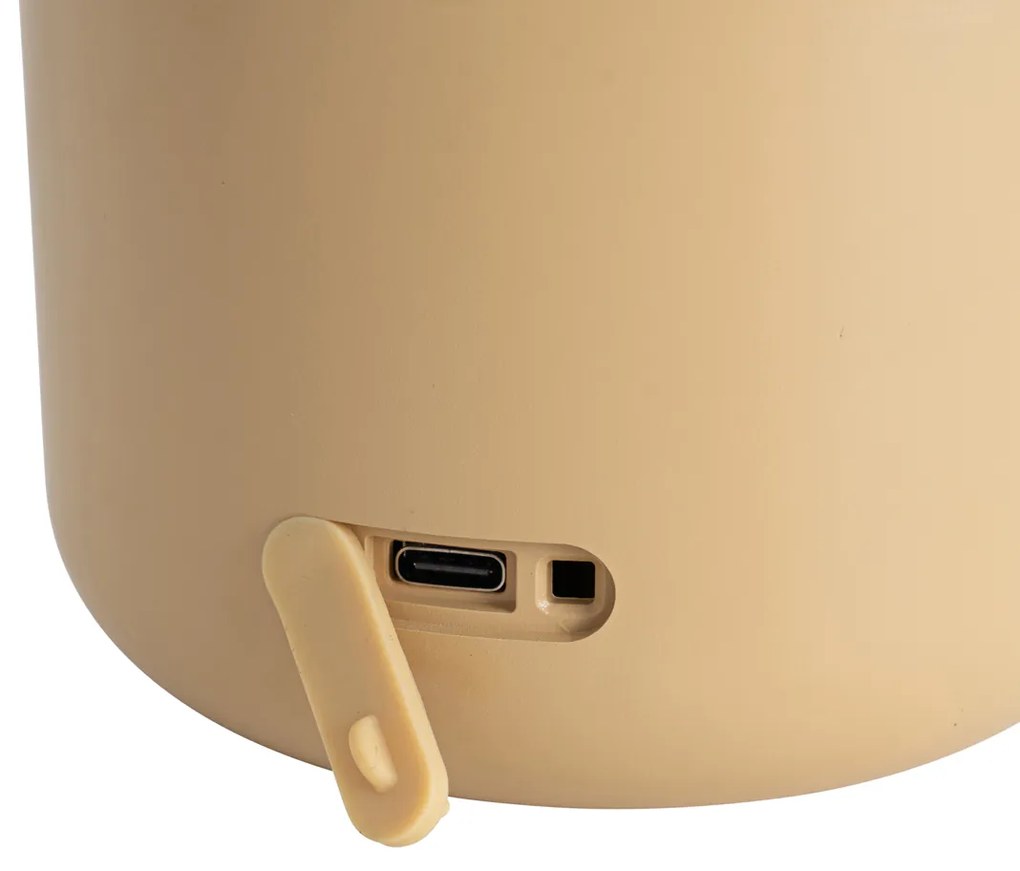 Set di 2 lampade da tavolo da esterno oro con bianco con LED ricaricabile - Haard