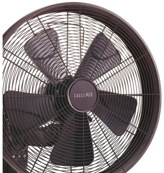 Lucci air 213125 - Ventilatore da parete BREEZE 55W/230V nero/marrone + tc