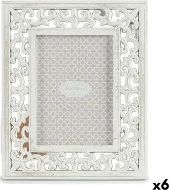 Cornice Portafoto Legno Bianco 22 x 27 x 1 cm (6 Unità)