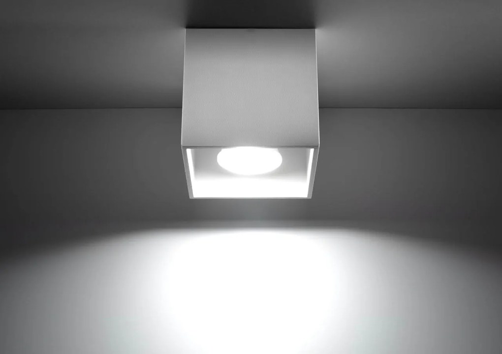 Plafoniera da Soffitto in Alluminio QUAD 1 GU10 Bianca da Interno