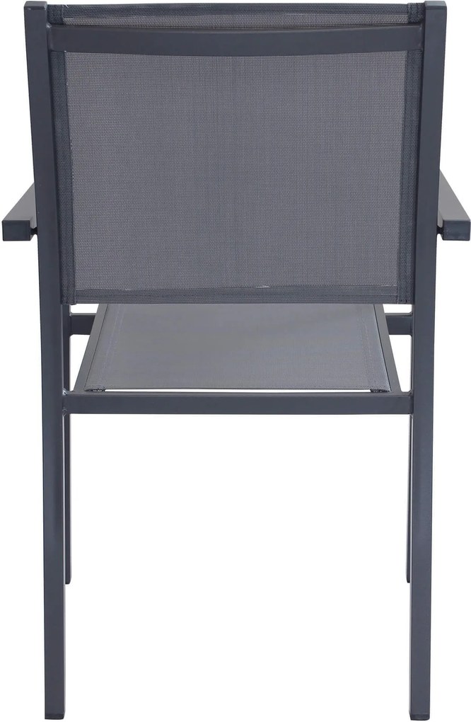 DEXTER - set tavolo in alluminio cm 160/240 x 90 x 75 h con 8 poltrone Venus