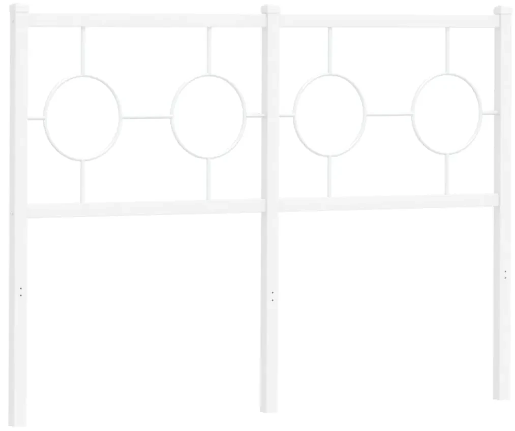 Testiera in metallo bianco 120 cm