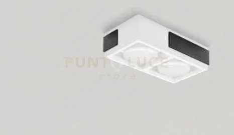 Velia lampada a soffitto 2 luci attacco gx53 nera in gesso e allumi...