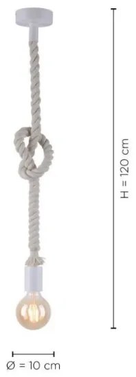 Leuchten Direkt 13572-16 - Lampadario su filo DIY 1xE27/10W/230V bianco