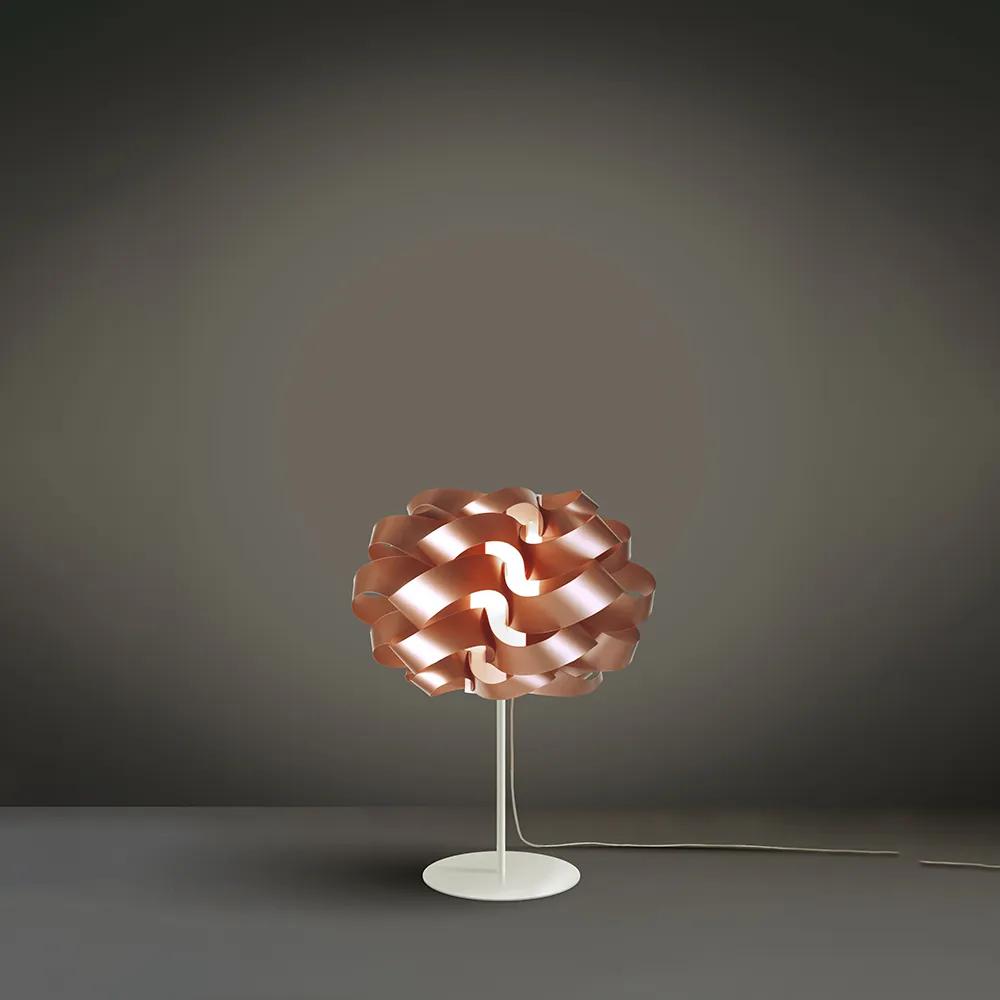 Lampada Da Tavolo Moderna 1 Luce Cloud In Polilux Rame Made In Italy