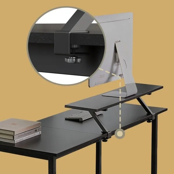 Scrivania angolare SOLEA nera