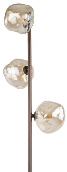 Lampada da terra LAVA 3xG9/8W/230V bronzo/beige fumé