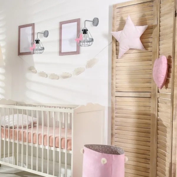 Applique per bambini KAGO 1xE27/60W/230V grigio