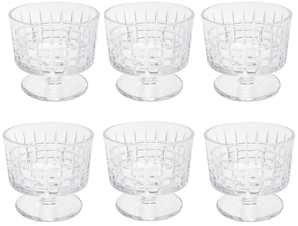 Set 6 coppette gelato vetro 280 ml Nevis