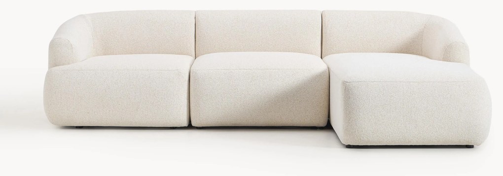 Divano angolare XL componibile 4 posti in bouclé Sofia
