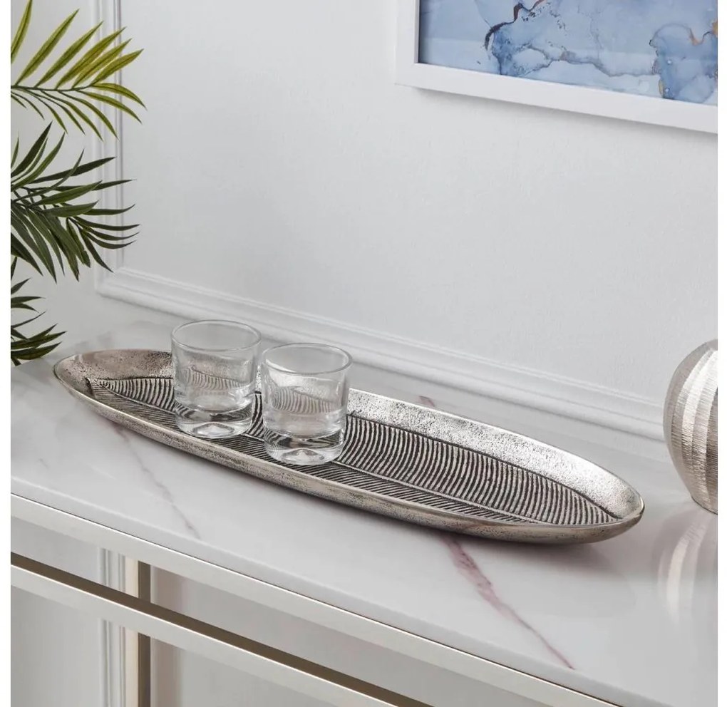 Eglo 427005 - Vassoio decorativo FORLEYET 16,5x54 cm argento