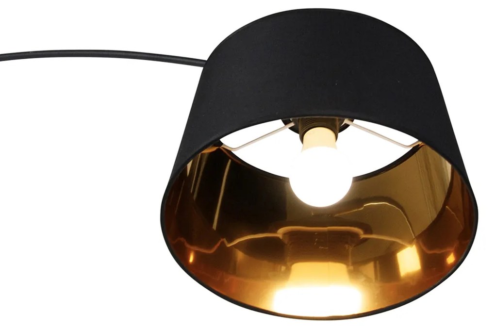 Lampada ad arco intelligente nera con oro incl. Wifi A60 - Arc Basic