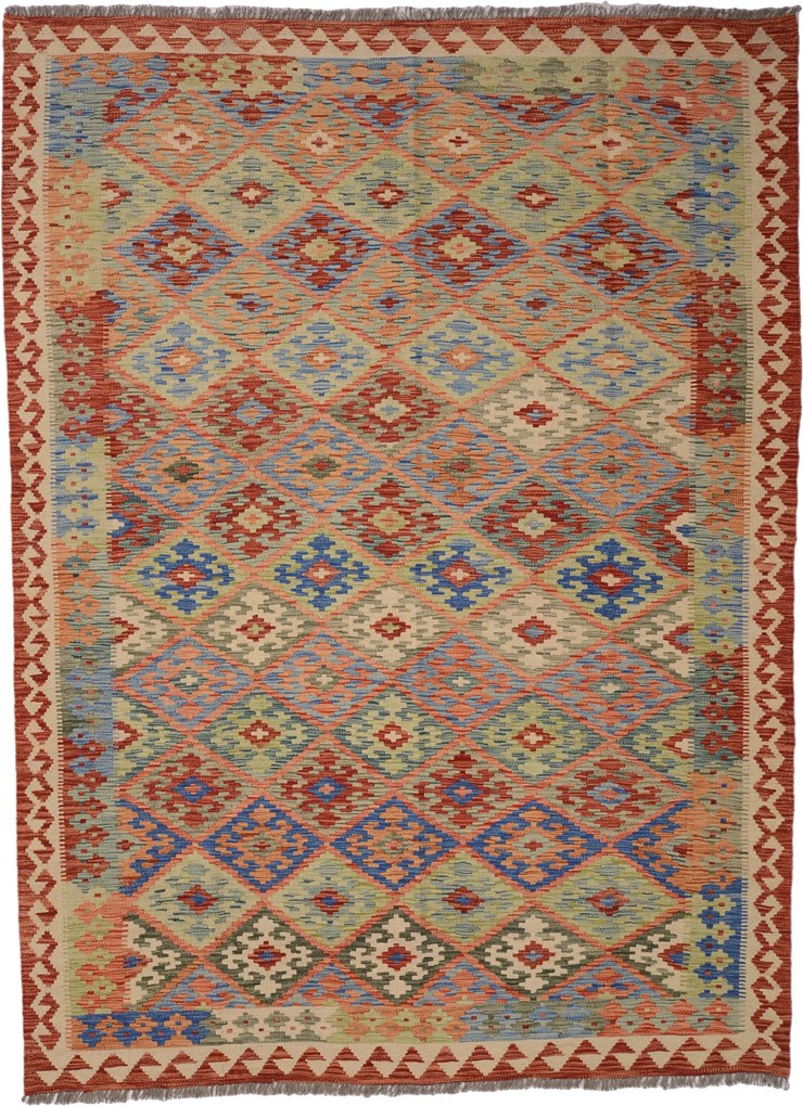 Kilim Tappeto 240x180 (Afghanistan) Tessuto A Mano