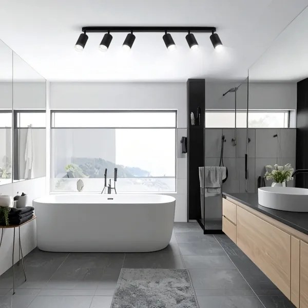 Brilagi - Luce Spot da bagno SELE 6xGU10/30W/230V IP44 nero