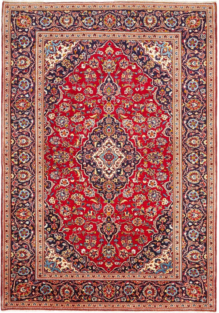 Kashan Tappeto persiano 210x300 Rosso (Iran) Annodato A Mano