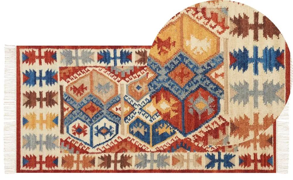 Tappeto kilim lana multicolore 80 x 150 cm VANASHEN Beliani