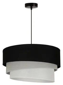 Duolla - Lampadario a sospensione con filo TRIO 1xE27/15W/230V diametro 45 cm nero/grigio/bianco