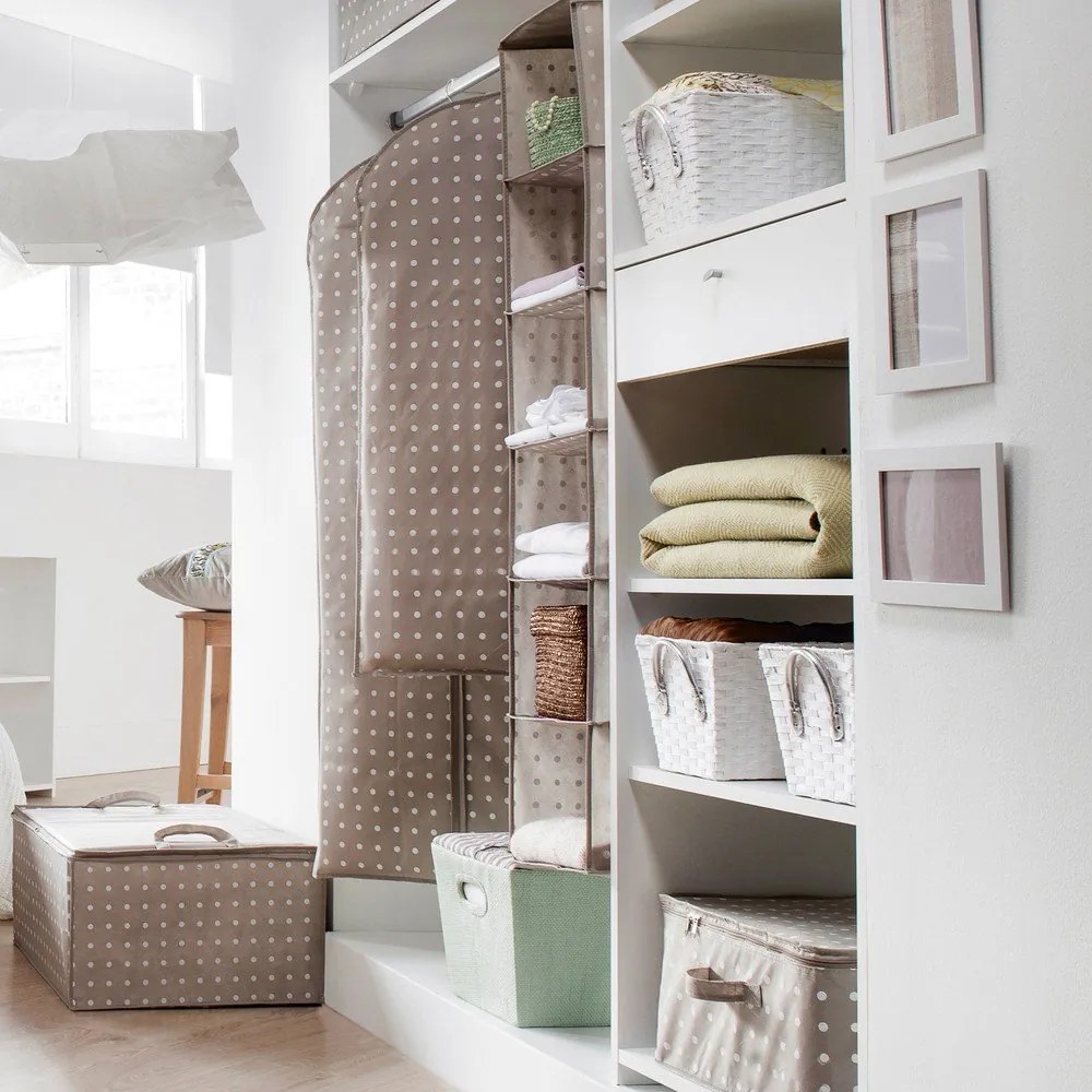 Borsa portaoggetti beige Dots, 50 x 70 cm Rivoli - Compactor