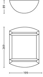 Philips 17320/30/P3 - Applique da esterno ANTELOPE LED/6W/230V IP44
