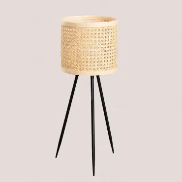 Fioriera vintage in rattan Daek Nero - Sklum