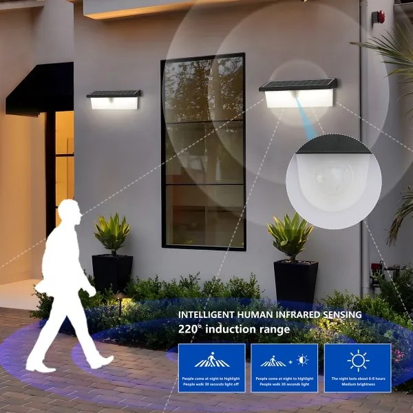 Brilagi - Lampada solare LED con sensore SUN RAY LED/6W/3,7V 2200 mAh IP44