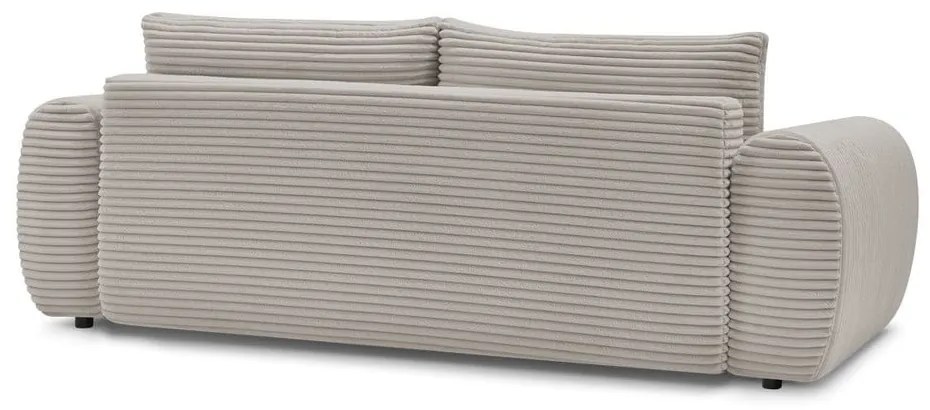 Divano in grigio chiaro/beige allungabile con rivestimento in velluto a coste 257 cm Lucien – Bobochic Paris