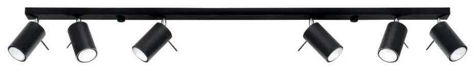 Sollux SL.0334 - Faretto RING 6L 6xGU10/10W/230V nero