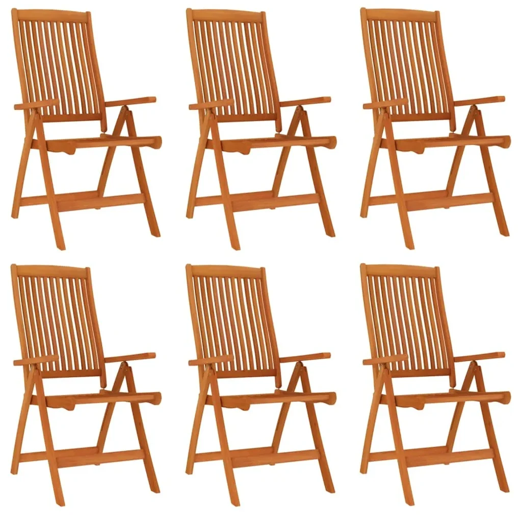 Set da pranzo per giardino 7 pz in legno massello di eucalipto